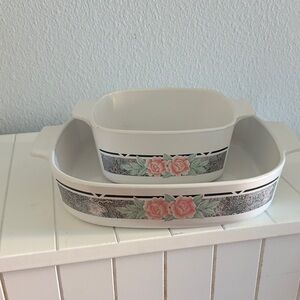 Silk and Roses Corningware Set